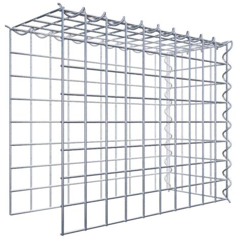 Gabiondeco - Gabion - Element de prolongation en hauteur et en longueur 50 cm x 40 cm x 20 cm (L x H x P). maille 5 x 5 cm. Spirale. Attention il manque deux grille...