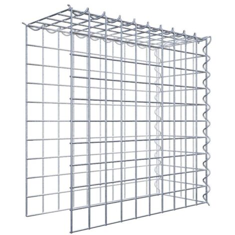 Gabiondeco - Gabion - Element de prolongation en hauteur et en longueur 50 cm x 50 cm x 20 cm (L x H x P). maille 5 x 5 cm. Spirale. Attention il manque deux grille...
