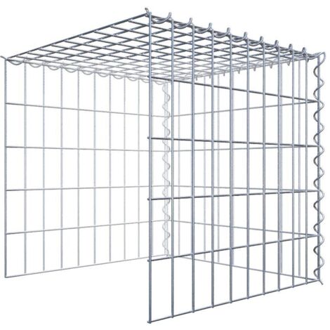 Gabiondeco - Gabion - Element de prolongation en hauteur et en longueur 50 cm x 50 cm x 50 cm (L x H x P). maille 5 x 10 cm. Spirale. Attention  il manque deux grill...