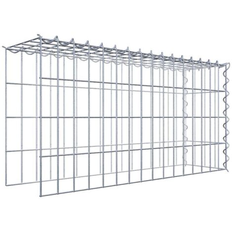 Gabiondeco - Gabion - Element de prolongation en hauteur et en longueur 80 cm x 40 cm x 20 cm (L x H x P). maille 5 x 10 cm. Spirale. Attention  il manque deux grill...