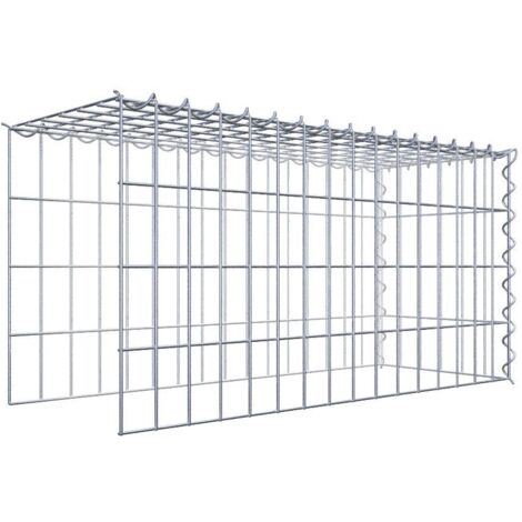 Gabiondeco - Gabion - Element de prolongation en hauteur et en longueur 80 cm x 40 cm x 30 cm (L x H x P). maille 5 x 10 cm. Spirale. Attention  il manque deux grill...