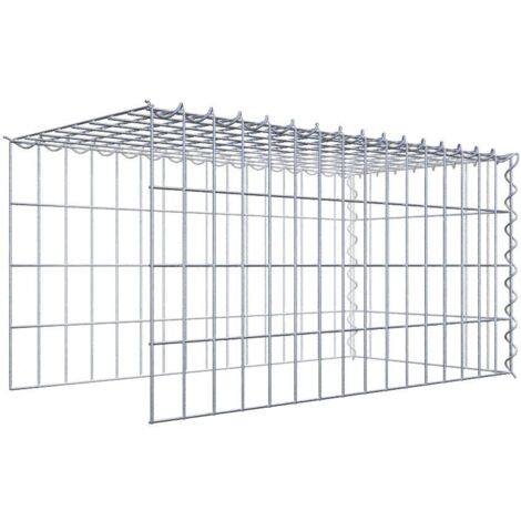 Gabiondeco - Gabion - Element de prolongation en hauteur et en longueur 80 cm x 40 cm x 40 cm (L x H x P). maille 5 x 10 cm. Spirale. Attention  il manque deux grill...