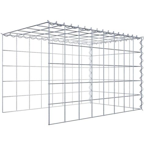 Gabiondeco - Gabion - Element de prolongation en hauteur et en longueur 80 cm x 50 cm x 50 cm (L x H x P). maille 10 x 10 cm. Spirale. Attention  il manque deux gril...