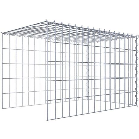 Gabiondeco - Gabion - Element de prolongation en hauteur et en longueur 80 cm x 50 cm x 50 cm (L x H x P). maille 5 x 10 cm. Spirale. Attention  il manque deux grill...