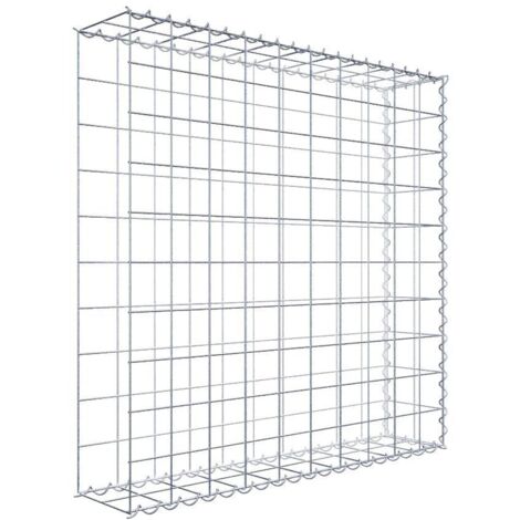 Gabiondeco - Gabion - Element de prolongation en longueur 100 cm x 100 cm x 20 cm (L x H x P). maille 10 x 10 cm. Spirale. Avert.: il manque une grille - Made in Germany