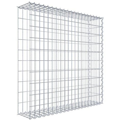 Gabiondeco - Gabion - Element de prolongation en longueur 100 cm x 100 cm x 20 cm (L x H x P). maille 5 x 10 cm. Spirale. Avert.: il manque une grille - Made in Germany
