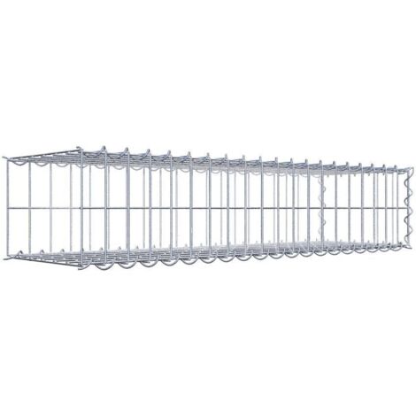 Gabiondeco - Gabion - Element de prolongation en longueur 100 cm x 20 cm x 30 cm (L x H x P). maille 5 x 10 cm. Spirale. Avert.: il manque une grille - Made in Germany