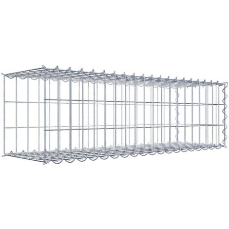 Gabiondeco - Gabion - Element de prolongation en longueur 100 cm x 30 cm x 30 cm (L x H x P). maille 5 x 10 cm. Spirale. Avert.: il manque une grille - Made in Germany