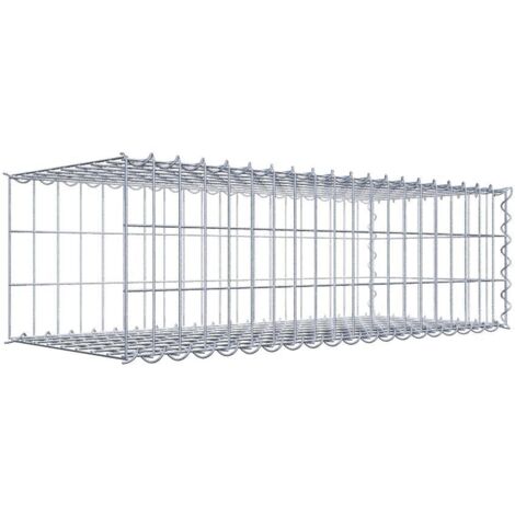 Gabiondeco - Gabion - Element de prolongation en longueur 100 cm x 30 cm x 40 cm (L x H x P). maille 5 x 10 cm. Spirale. Avert.: il manque une grille - Made in Germany