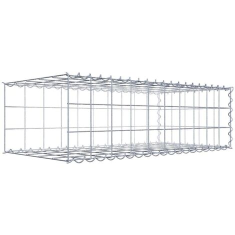 Gabiondeco - Gabion - Element de prolongation en longueur 100 cm x 30 cm x 50 cm (L x H x P). maille 10 x 10 cm. Spirale. Avert.: il manque une grille - Made in Germany