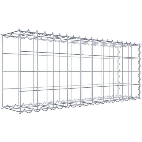 Gabiondeco - Gabion - Element de prolongation en longueur 100 cm x 40 cm x 20 cm (L x H x P). maille 10 x 10 cm. Spirale. Avert.: il manque une grille - Made in Germany
