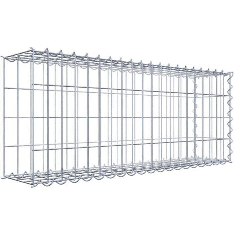 Gabiondeco - Gabion - Element de prolongation en longueur 100 cm x 40 cm x 20 cm (L x H x P). maille 5 x 10 cm. Spirale. Avert.: il manque une grille - Made in Germany