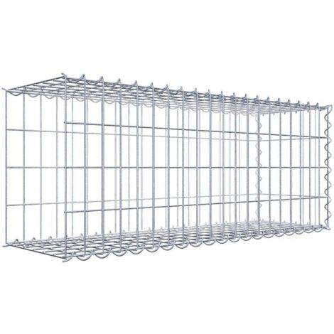 Gabiondeco - Gabion - Element de prolongation en longueur 100 cm x 40 cm x 30 cm (L x H x P). maille 5 x 10 cm. Spirale. Avert.: il manque une grille - Made in Germany