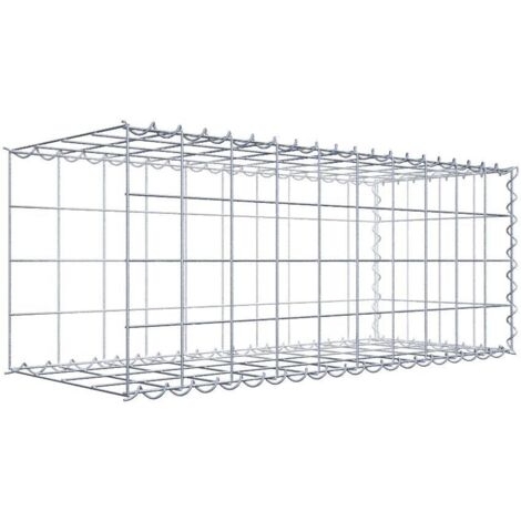 Gabiondeco - Gabion - Element de prolongation en longueur 100 cm x 40 cm x 40 cm (L x H x P). maille 10 x 10 cm. Spirale. Avert.: il manque une grille - Made in Germany