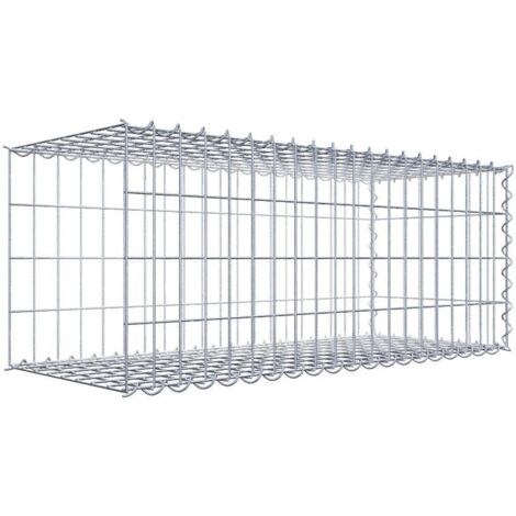 Gabiondeco - Gabion - Element de prolongation en longueur 100 cm x 40 cm x 40 cm (L x H x P). maille 5 x 10 cm. Spirale. Avert.: il manque une grille - Made in Germany