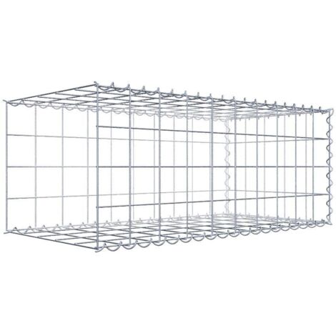 Gabiondeco - Gabion - Element de prolongation en longueur 100 cm x 40 cm x 50 cm (L x H x P). maille 10 x 10 cm. Spirale. Avert.: il manque une grille - Made in Germany