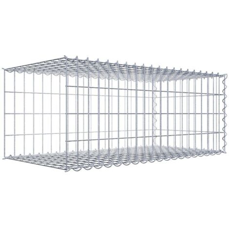 Gabiondeco - Gabion - Element de prolongation en longueur 100 cm x 40 cm x 50 cm (L x H x P). maille 5 x 10 cm. Spirale. Avert.: il manque une grille - Made in Germany