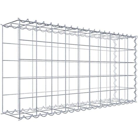 Gabiondeco - Gabion - Element de prolongation en longueur 100 cm x 50 cm x 20 cm (L x H x P). maille 10 x 10 cm. Spirale. Avert.: il manque une grille - Made in Germany