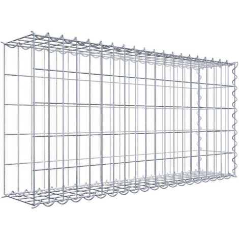 Gabiondeco - Gabion - Element de prolongation en longueur 100 cm x 50 cm x 20 cm (L x H x P). maille 5 x 10 cm. Spirale. Avert.: il manque une grille - Made in Germany