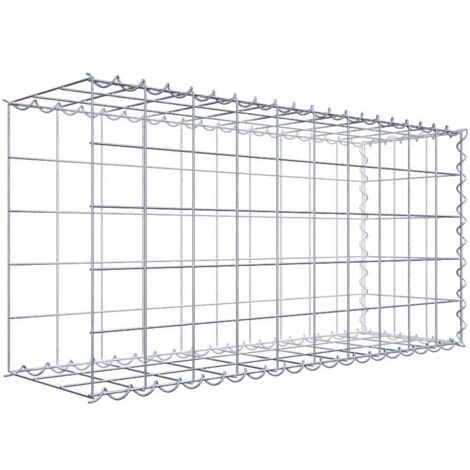 Gabiondeco - Gabion - Element de prolongation en longueur 100 cm x 50 cm x 30 cm (L x H x P). maille 10 x 10 cm. Spirale. Avert.: il manque une grille - Made in Germany