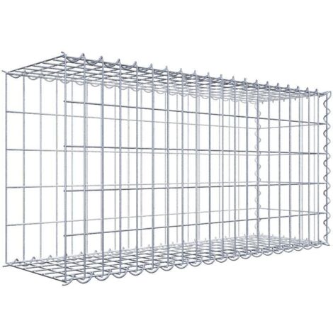 Gabiondeco - Gabion - Element de prolongation en longueur 100 cm x 50 cm x 30 cm (L x H x P). maille 5 x 10 cm. Spirale. Avert.: il manque une grille - Made in Germany