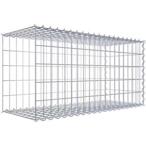 Gabiondeco - Gabion - Element de prolongation en longueur 100 cm x 50 cm x 40 cm (L x H x P). maille 5 x 10 cm. Spirale. Avert.: il manque une grille - Made in Germany