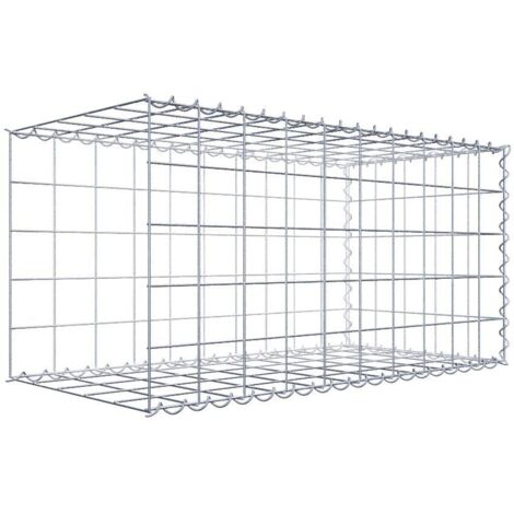 Gabiondeco - Gabion - Element de prolongation en longueur 100 cm x 50 cm x 50 cm (L x H x P). maille 10 x 10 cm. Spirale. Avert.: il manque une grille - Made in Germany