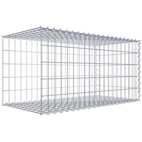 Gabiondeco - Gabion - Element de prolongation en longueur 100 cm x 50 cm x 50 cm (L x H x P). maille 5 x 10 cm. Spirale. Avert.: il manque une grille - Made in Germany