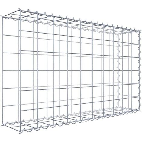 Gabiondeco - Gabion - Element de prolongation en longueur 100 cm x 60 cm x 20 cm (L x H x P). maille 10 x 10 cm. Spirale. Avert.: il manque une grille - Made in Germany
