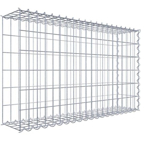 Gabiondeco - Gabion - Element de prolongation en longueur 100 cm x 60 cm x 20 cm (L x H x P). maille 5 x 10 cm. Spirale. Avert.: il manque une grille - Made in Germany