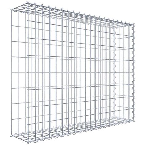 Gabiondeco - Gabion - Element de prolongation en longueur 100 cm x 80 cm x 20 cm (L x H x P). maille 5 x 10 cm. Spirale. Avert.: il manque une grille - Made in Germany