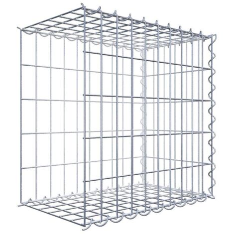 Gabiondeco - Gabion - Element de prolongation en longueur 50 cm x 50 cm x 30 cm (L x H x P). maille 5 x 10 cm. Spirale. Avert.: il manque une grille - Made in Germany