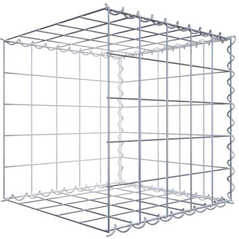 Gabiondeco - Gabion - Element de prolongation en longueur 50 cm x 50 cm x 50 cm (L x H x P). maille 10 x 10 cm. Spirale. Avert.: il manque une grille - Made in Germany