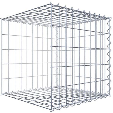 Gabiondeco - Gabion - Element de prolongation en longueur 50 cm x 50 cm x 50 cm (L x H x P). maille 5 x 10 cm. Spirale. Avert.: il manque une grille - Made in Germany
