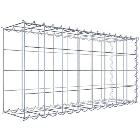 Gabiondeco - Gabion - Element de prolongation en longueur 80 cm x 40 cm x 20 cm (L x H x P). maille 10 x 10 cm. Spirale. Avert.: il manque une grille - Made in Germany