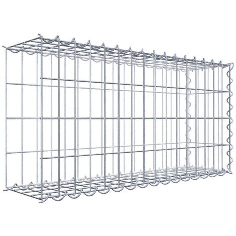 Gabiondeco - Gabion - Element de prolongation en longueur 80 cm x 40 cm x 20 cm (L x H x P). maille 5 x 10 cm. Spirale. Avert.: il manque une grille - Made in Germany