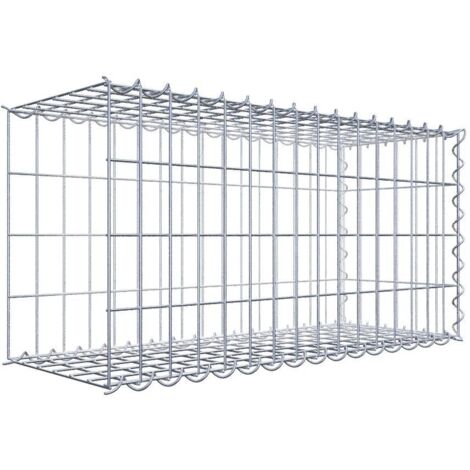 Gabiondeco - Gabion - Element de prolongation en longueur 80 cm x 40 cm x 30 cm (L x H x P). maille 5 x 10 cm. Spirale. Avert.: il manque une grille - Made in Germany
