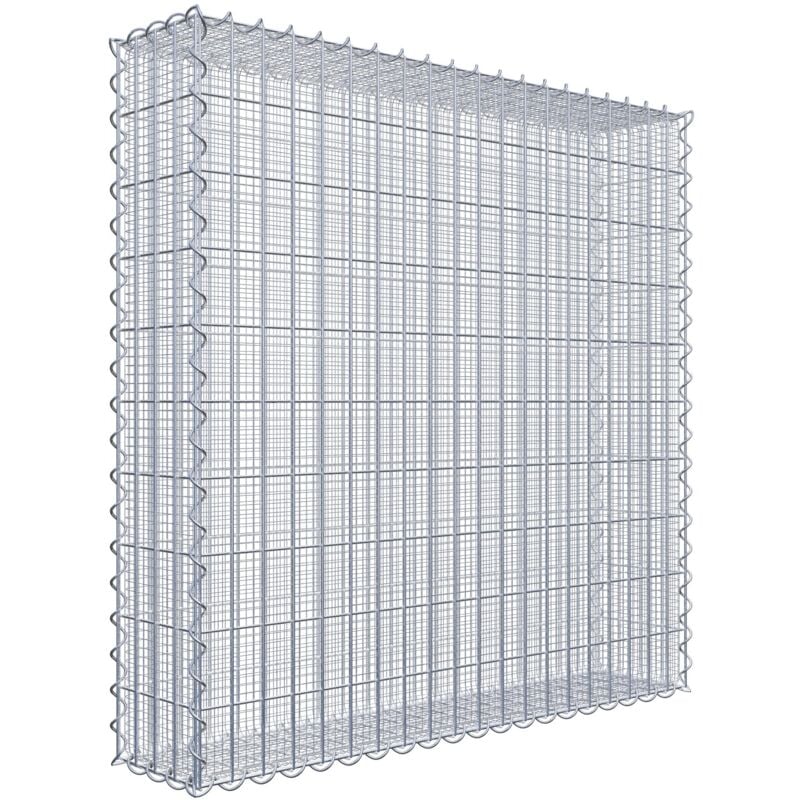 Gabiondeco - Gabion à mailles très fines pour gravillon 100 cm x 100 cm x 20 cm (l x h x p). maille 5 x 10 cm. spirale - Made in Germany