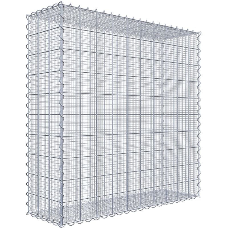 Gabiondeco - Gabion à mailles très fines pour gravillon 100 cm x 100 cm x 30 cm (l x h x p). maille 10 x 10 cm. spirale - Made in Germany