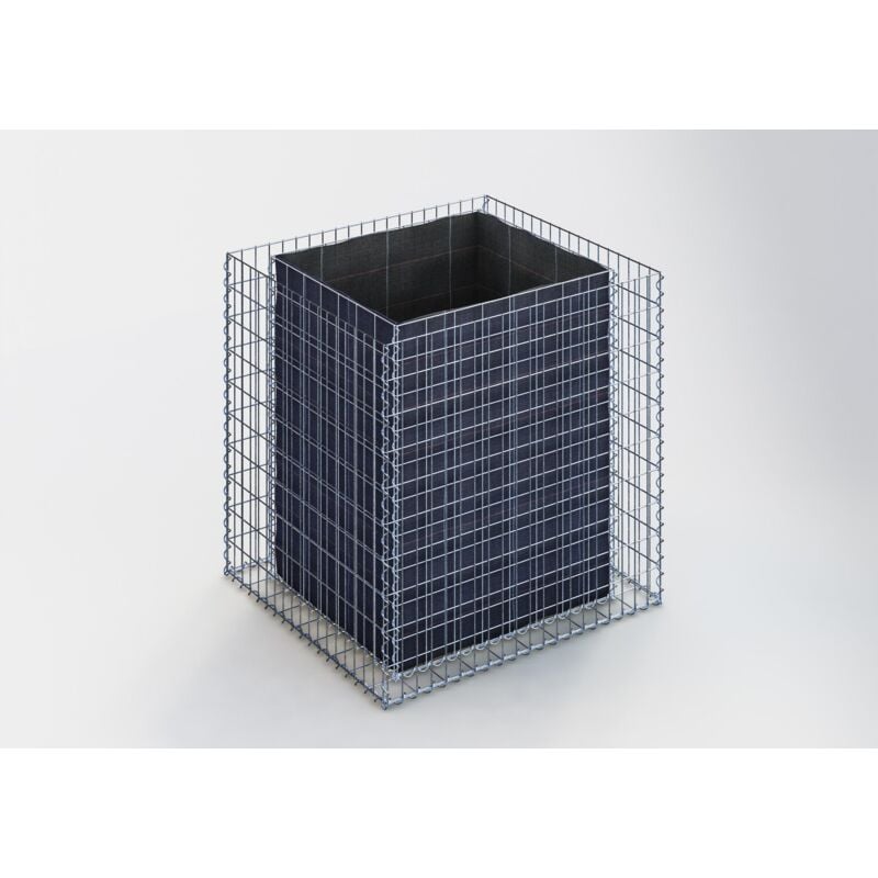 Gabiondeco - Jardinière en Gabion. 100 cm x 100 cm x 90 cm (l x h x p). taille des mailles 5 x 10 cm. Épaisseur des parois 10 cm - Made in Ger...