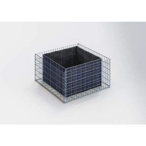 Gabiondeco - Jardinière en Gabion. 100 cm x 50 cm x 100 cm (L x H x P). taille des mailles 5 x 10 cm. Épaisseur des parois 10 cm - Made in Ger...