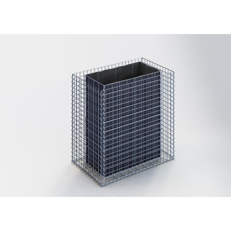 Gabiondeco -Jardinière Gabion. 100 cm x 100 cm x 60 cm (l x h x p). taille des mailles 5 x 5 cm. Épaisseur des parois 10 cm - Made in Germany