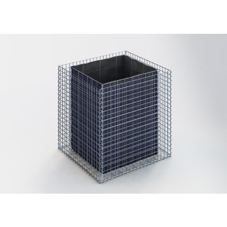 Gabiondeco - Jardinière Gabion. 100 cm x 100 cm x 90 cm (L x H x P). taille des mailles 5 x 5 cm. Épaisseur des parois 10 cm - Made in Germany