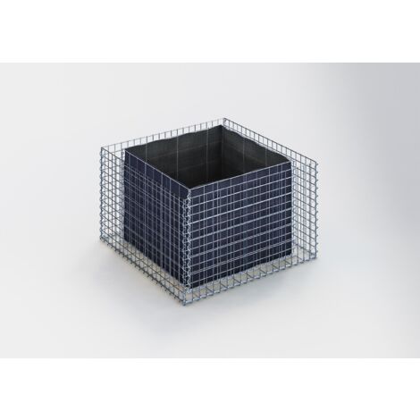 Gabiondeco - Jardinière Gabion. 100 cm x 60 cm x 100 cm (L x H x P). taille des mailles 5 x 5 cm. Épaisseur des parois 10 cm - Made in Germany