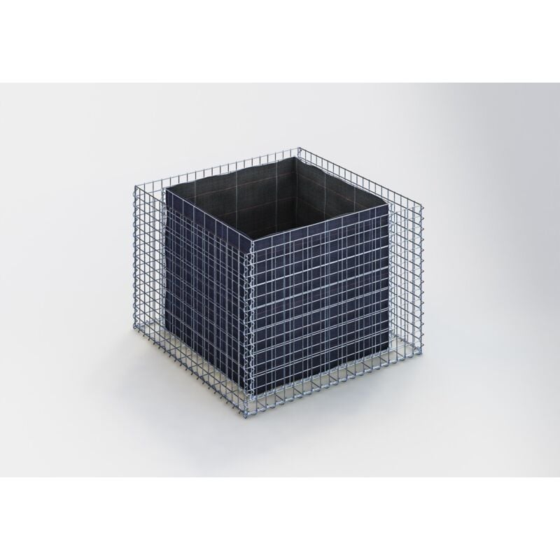 Gabiondeco - Jardinière Gabion. 100 cm x 70 cm x 100 cm (L x H x P). taille des mailles 5 x 5 cm. Épaisseur des parois 10 cm - Made in Germany