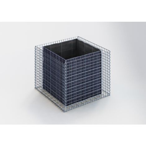 Gabiondeco - Jardinière Gabion. 100 cm x 80 cm x 100 cm (L x H x P). taille des mailles 5 x 5 cm. Épaisseur des parois 10 cm - Made in Germany