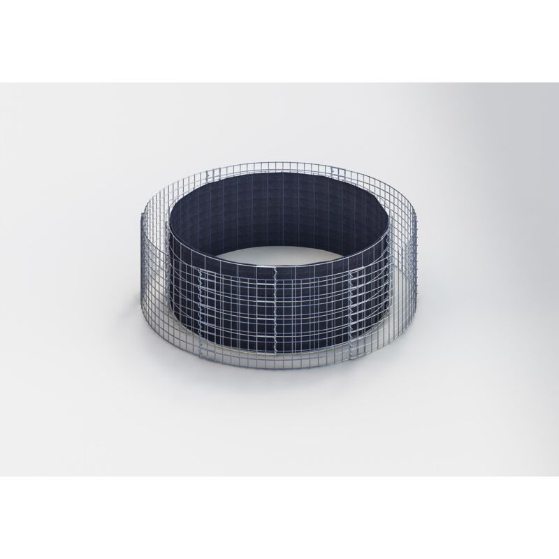 Gabiondeco - Jardinière ronde Gabion. diamètre extà©rieur 172 cm. hauteur 50 cm. mailles 5 x 10 cm. Épaisseur 15 cm - Made in Germany