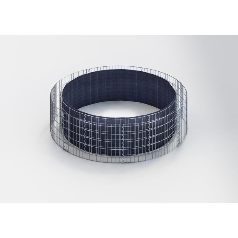 Gabiona - Gabiondeco - Jardinière ronde Gabion. diamètre extà©rieur 202 cm. hauteur 50 cm. mailles 5 x 10 cm. Épaisseur 15 cm - Made in Germany