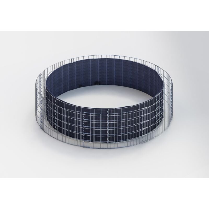 Gabiondeco - Jardinière ronde Gabion. diamètre extà©rieur 232 cm. hauteur 50 cm. mailles 5 x 10 cm. Épaisseur 15 cm - Made in Germany