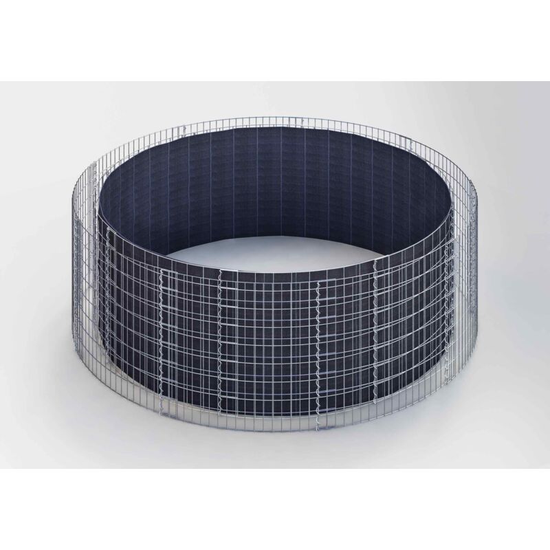 Gabiondeco - Jardinière ronde diamètre extérieur 352 cm. hauteur 50 cm. mailles 5 x 5 cm. Épaisseur 15 cm - Made in Germany